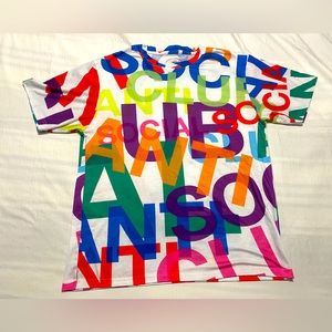 Anti Social Social Club All Over Print T-Shirt Size L Made In USA 100% Cotton